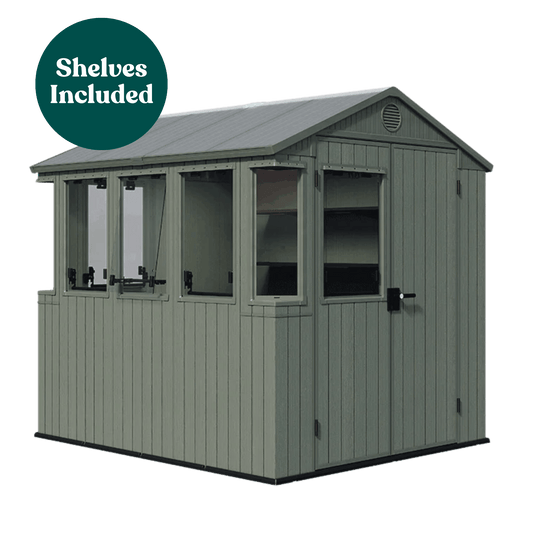 Keter Potting 6x8 Shed - Green (1.9 x 2.4m) - mazeproducts