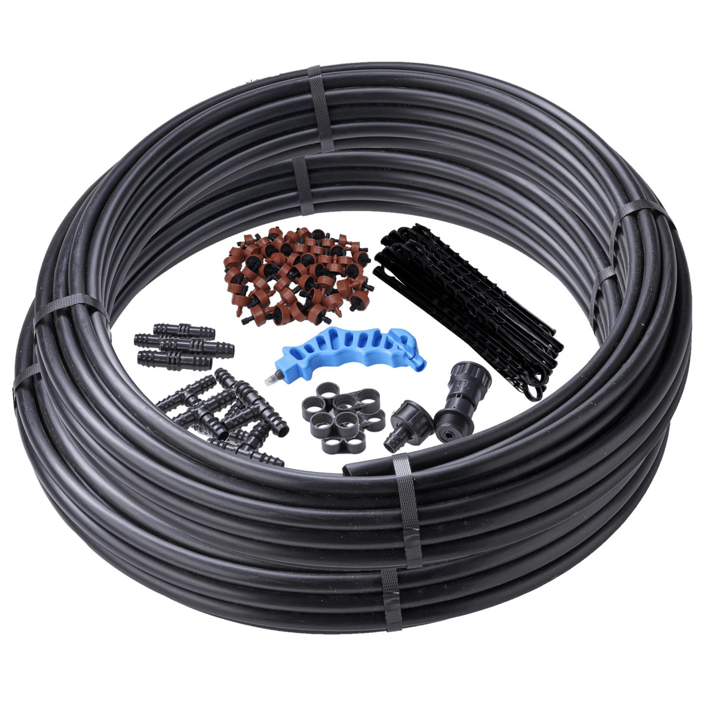 100 x 4L p/h PC Drippers with 50m Polytube Kit - mazeproducts