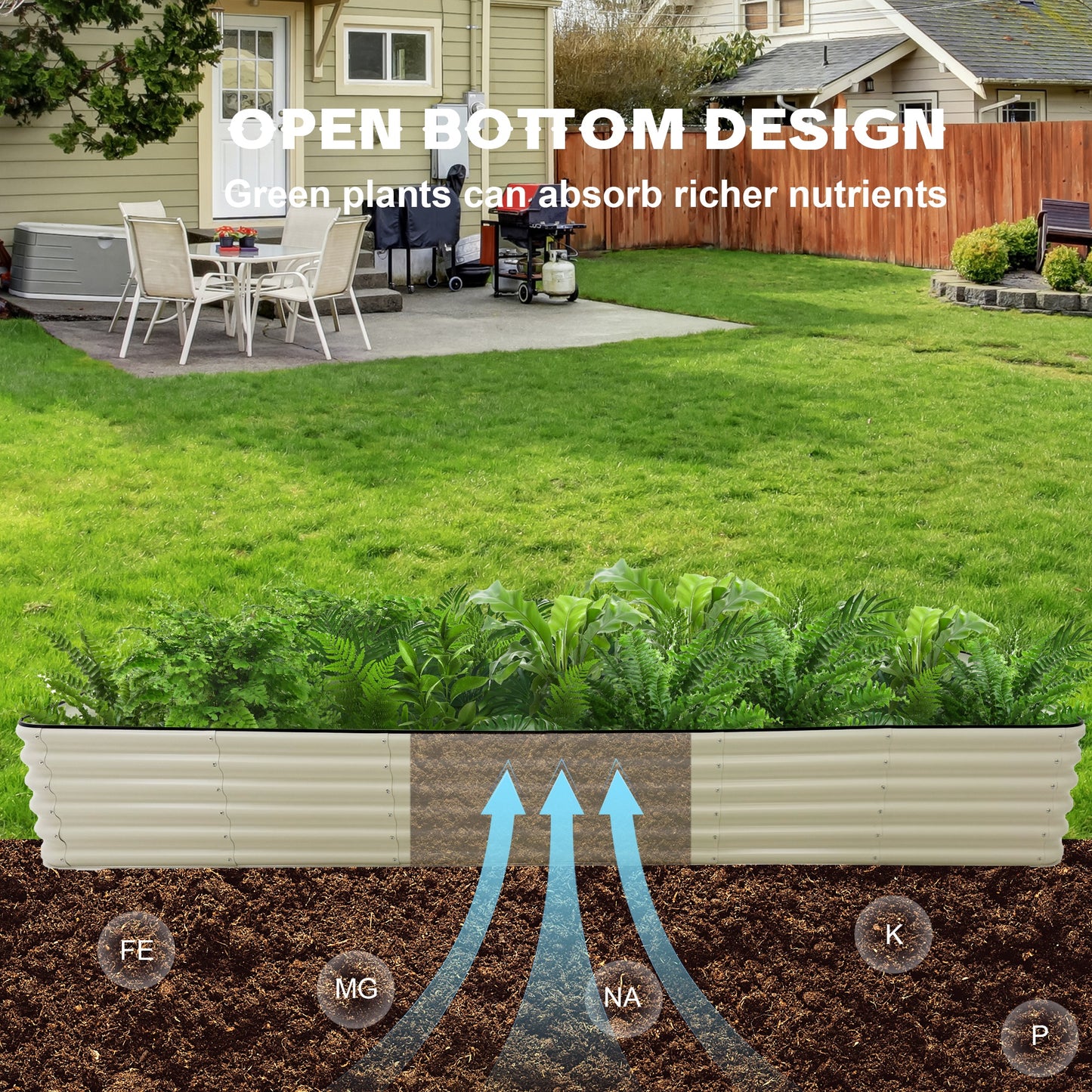 PRE ORDER: DEC. - Raised Garden Bed - W307 x D107 x H43cm - mazeproducts