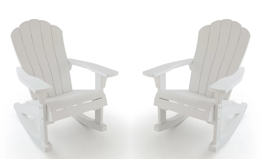 Adirondack Chair Walmart White Outdoor Rocking Chair GARDEN Set Of