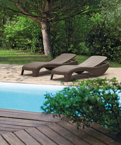 Keter Atlantic Sun Lounger - Brown - mazeproducts