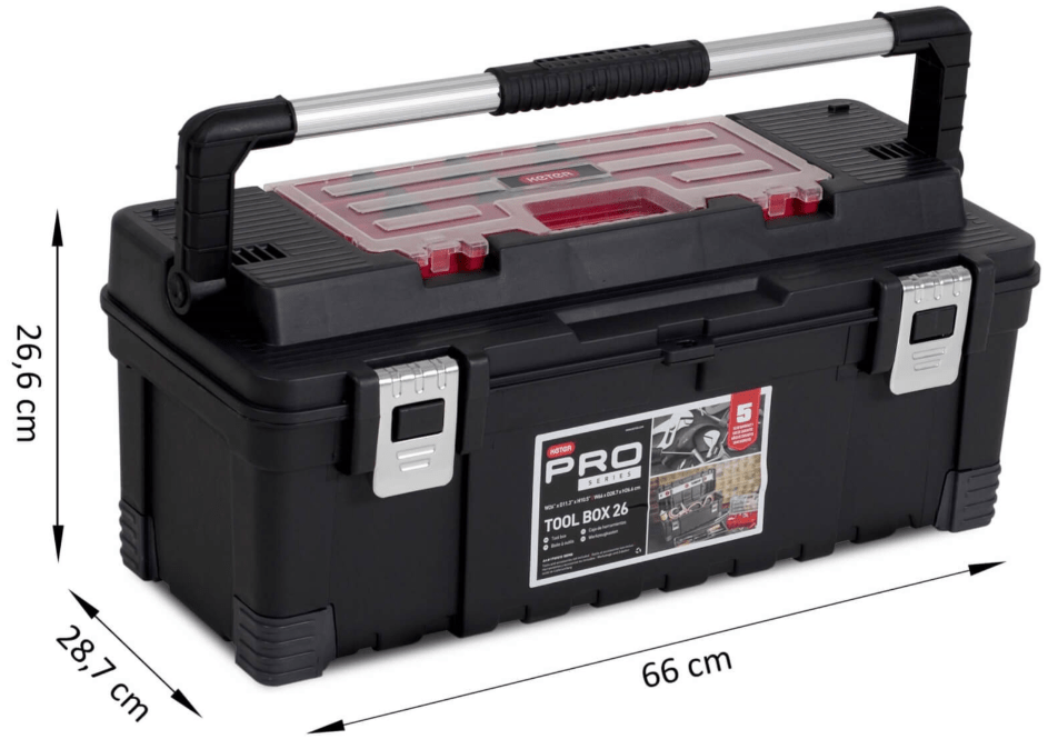 Keter 26" Hawk Tool box with Lid Organizer - mazeproducts