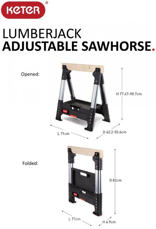 Keter Lumber Jack Sawhorse - mazeproducts