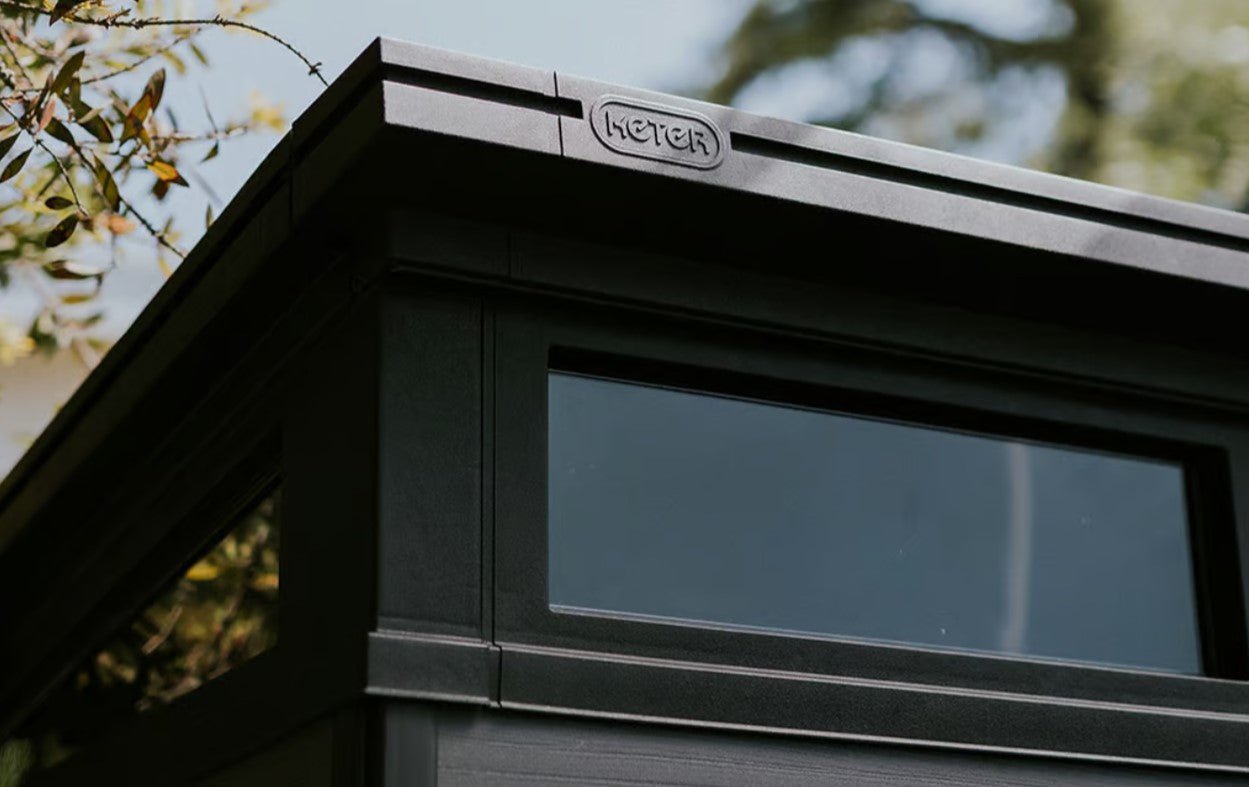 PRE ORDER: OCT - Keter Signature Pent 11x7 Shed - Stormgrey Look (3.4 x 2.2m) - mazeproducts