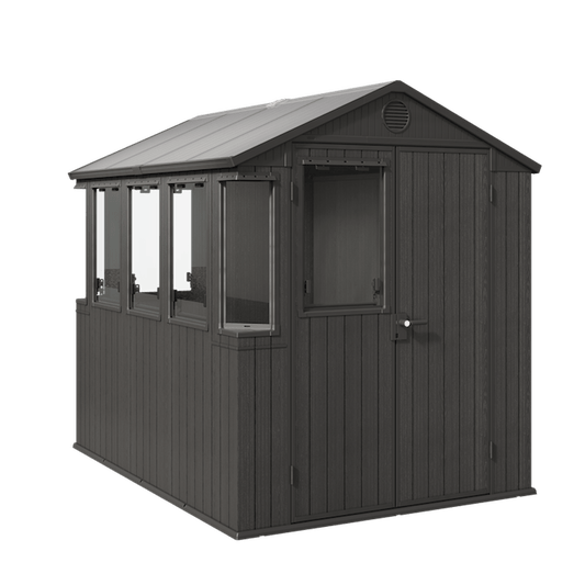 Keter Potting 6x8 Shed - Dark Grey (1.9 x 2.4m) - mazeproducts