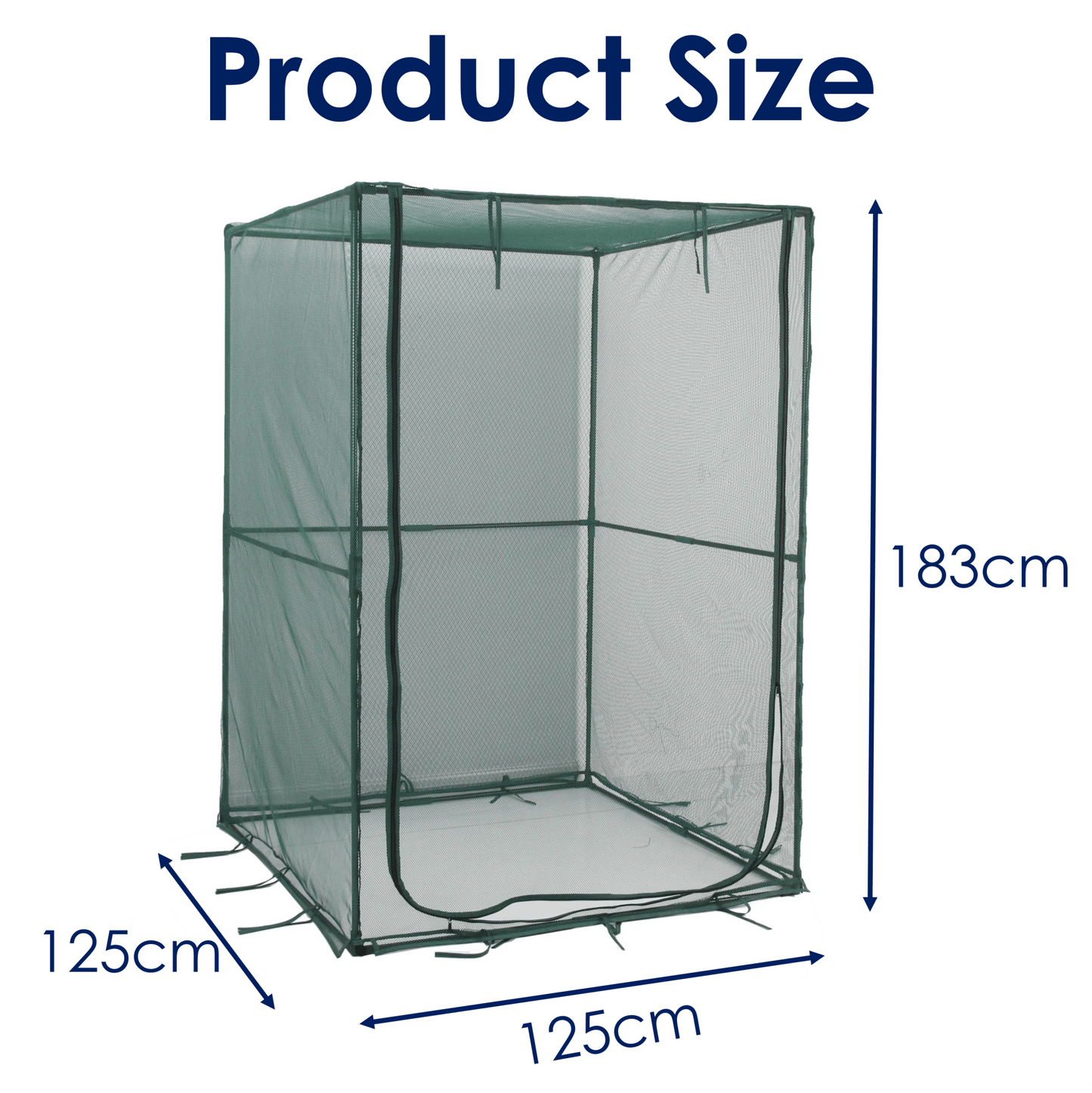 TALL NET Crop Protection Cage - 1.25m2 x 1.8m High - mazeproducts