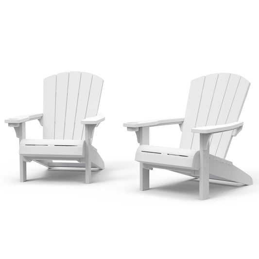 Keter Alpine Adirondack Chair - White - 2 PACK - mazeproducts