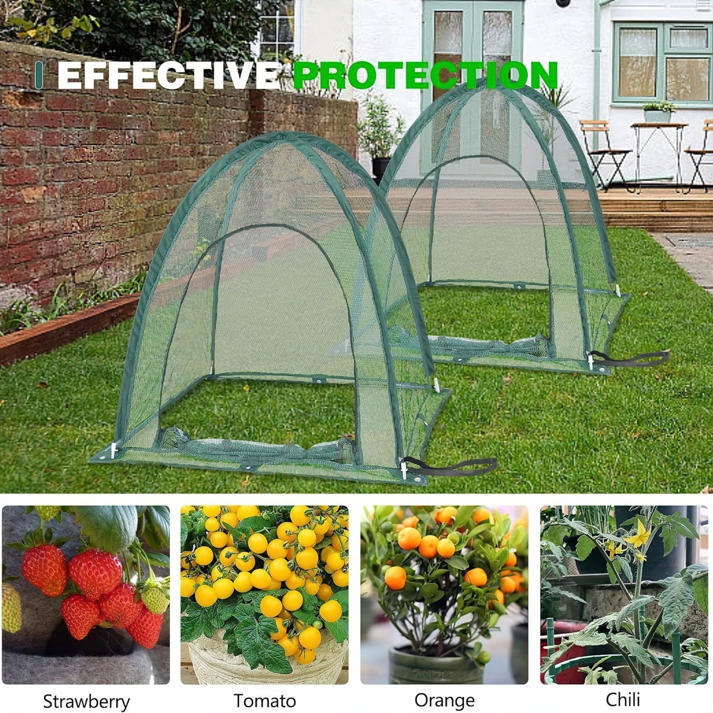 Twin Pack NET Garden Covers - 0.92m2 x 1m High - mazeproducts