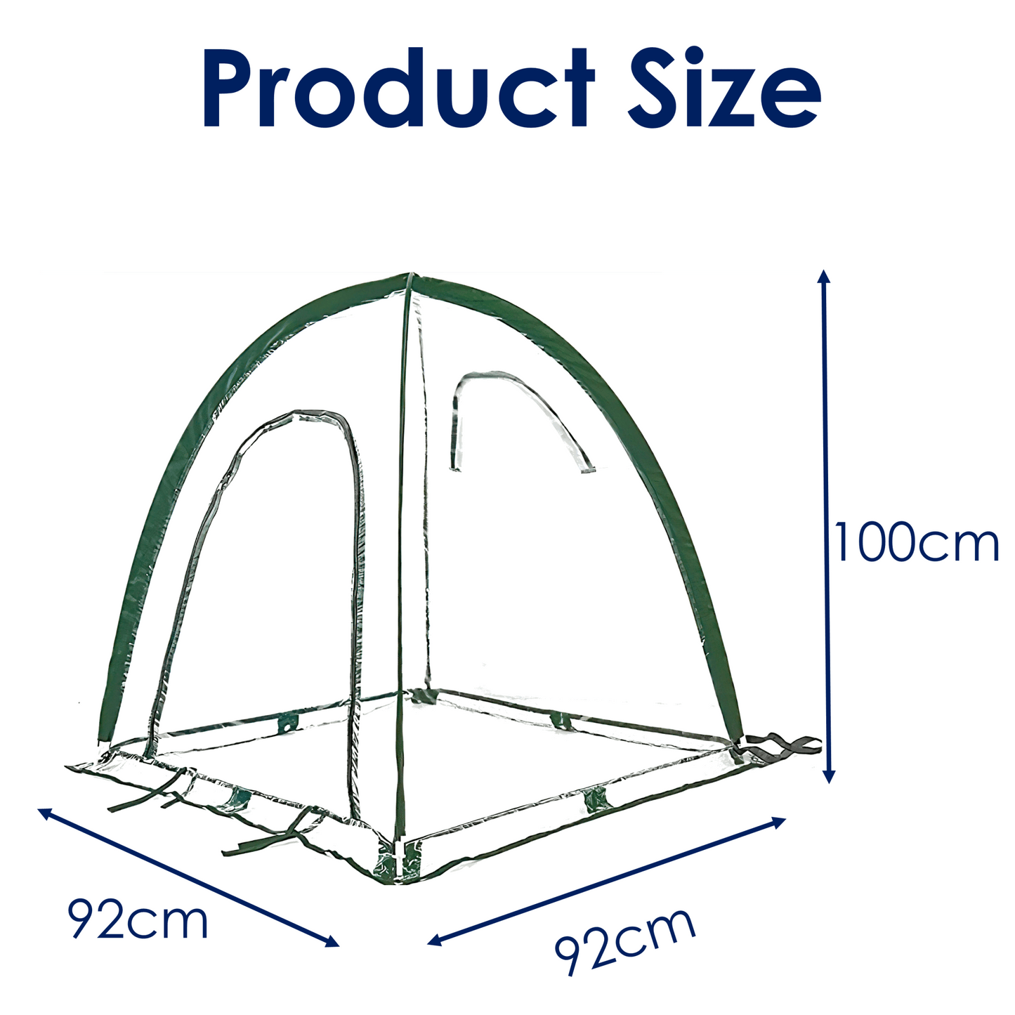 Twin Pack POLY Garden Covers - 0.92m2 x 1m High - mazeproducts