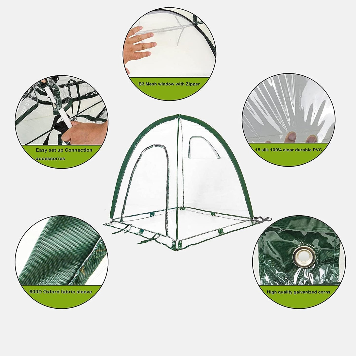 Twin Pack POLY Garden Covers - 0.92m2 x 1m High - mazeproducts