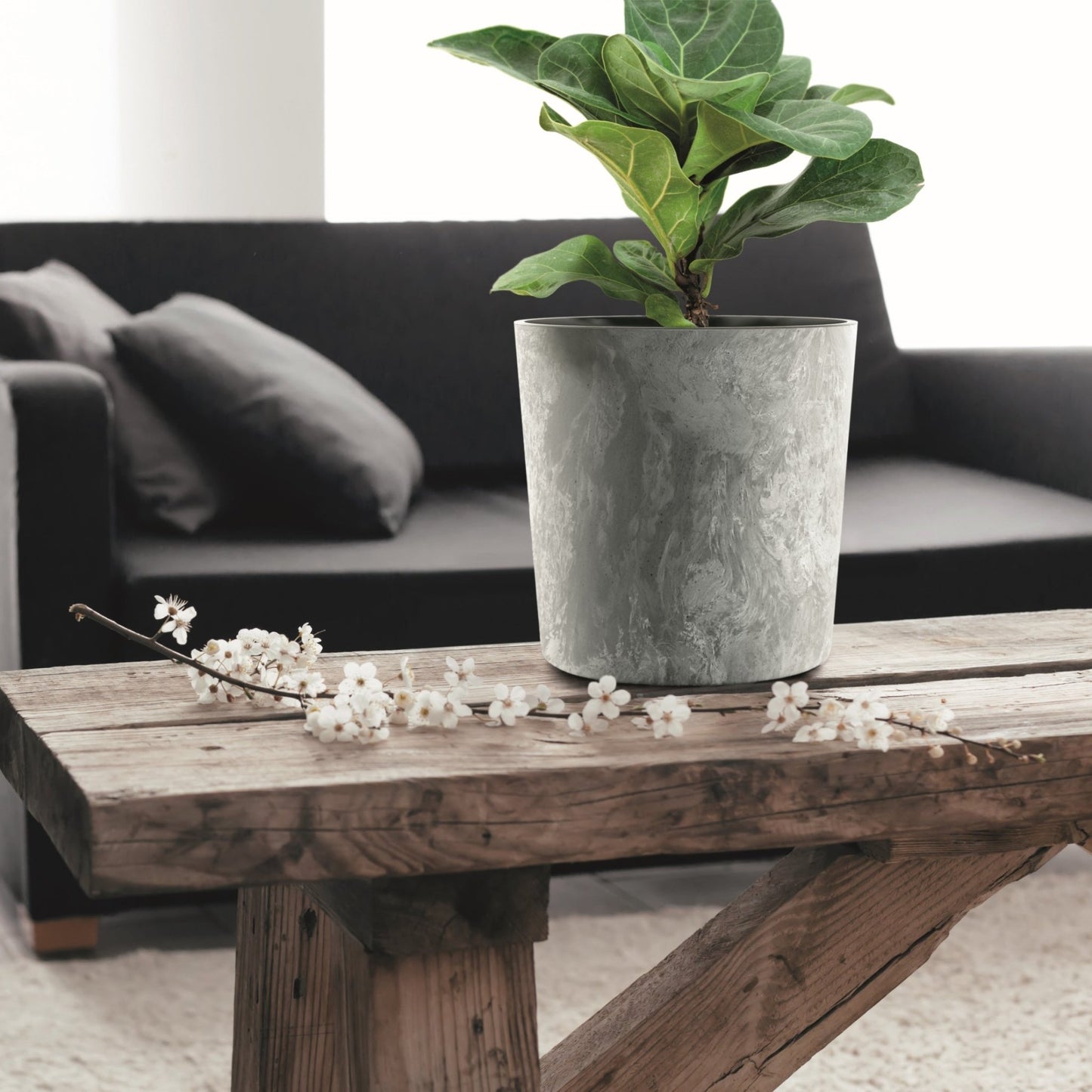 Urbi Round Beton Planter - mazeproducts