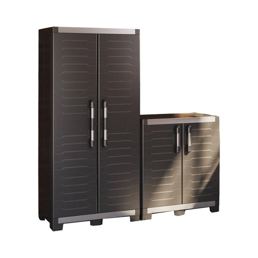 Keter XL Base/ XL Tall Storage Cabinets (Bundle) - mazeproducts