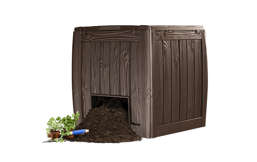 Keter DECO Wood Look 330L Composter - Brown - mazeproducts