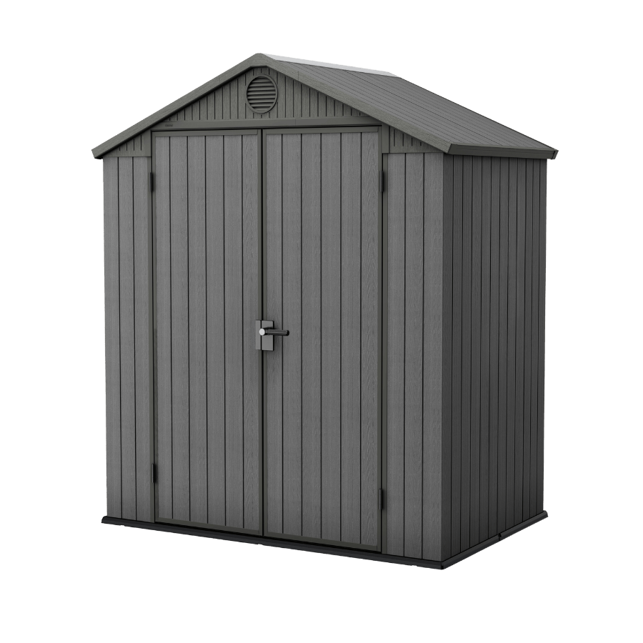 Keter Darwin 6x4 Garden Shed - Grey (1.9 x 1.2m) - mazeproducts