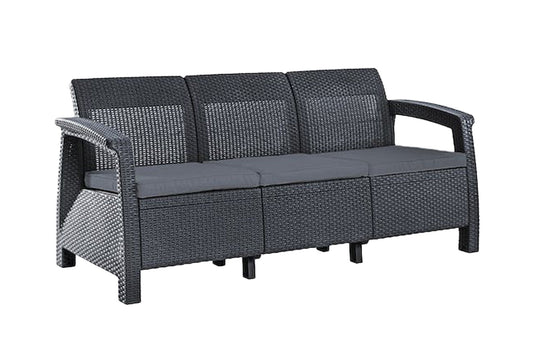Keter Corfu 3 Seater Sofa - mazeproducts