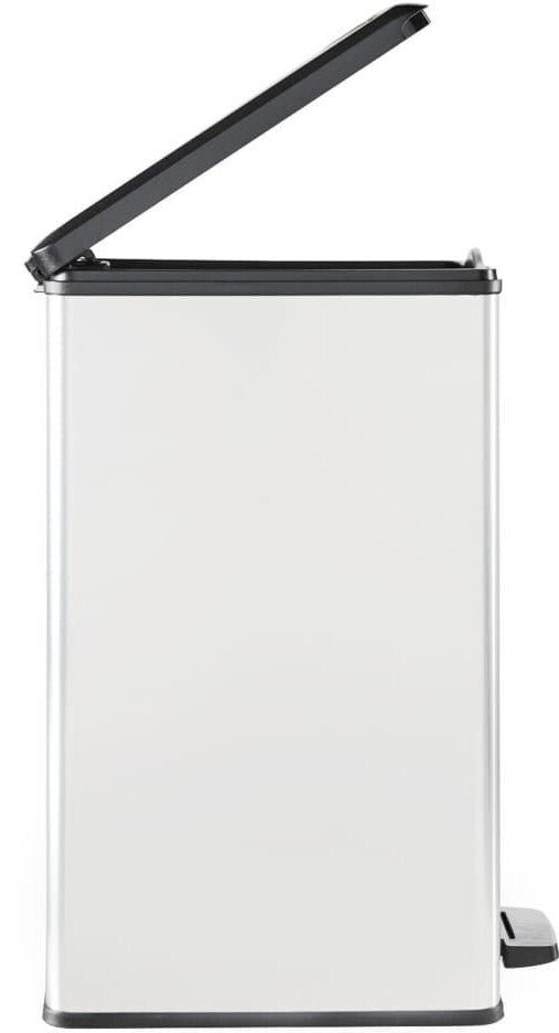 Curver Deco Slim Pedal Bin – 40L – Silver - mazeproducts