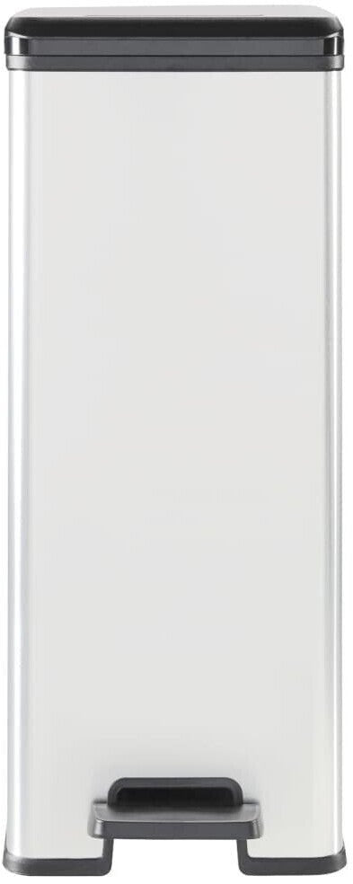 Curver Deco Slim Pedal Bin – 40L – Silver - mazeproducts