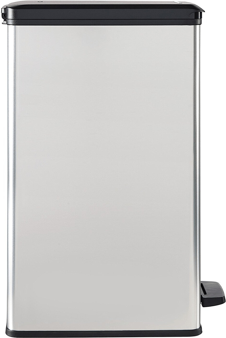 Curver Deco Slim Pedal Bin – 40L – Silver - mazeproducts