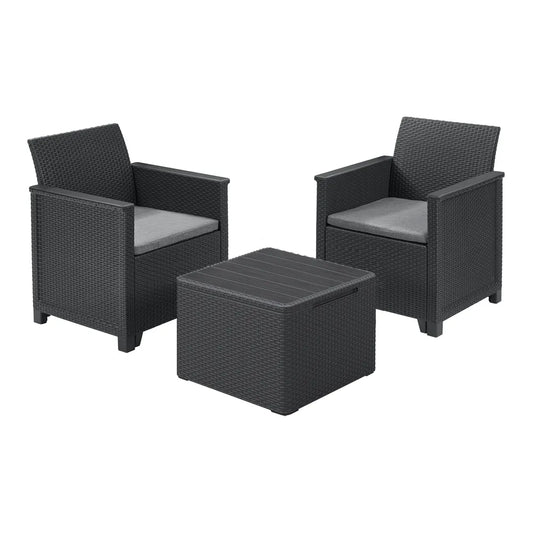 Keter Elodie Balcony Set - Graphite - mazeproducts