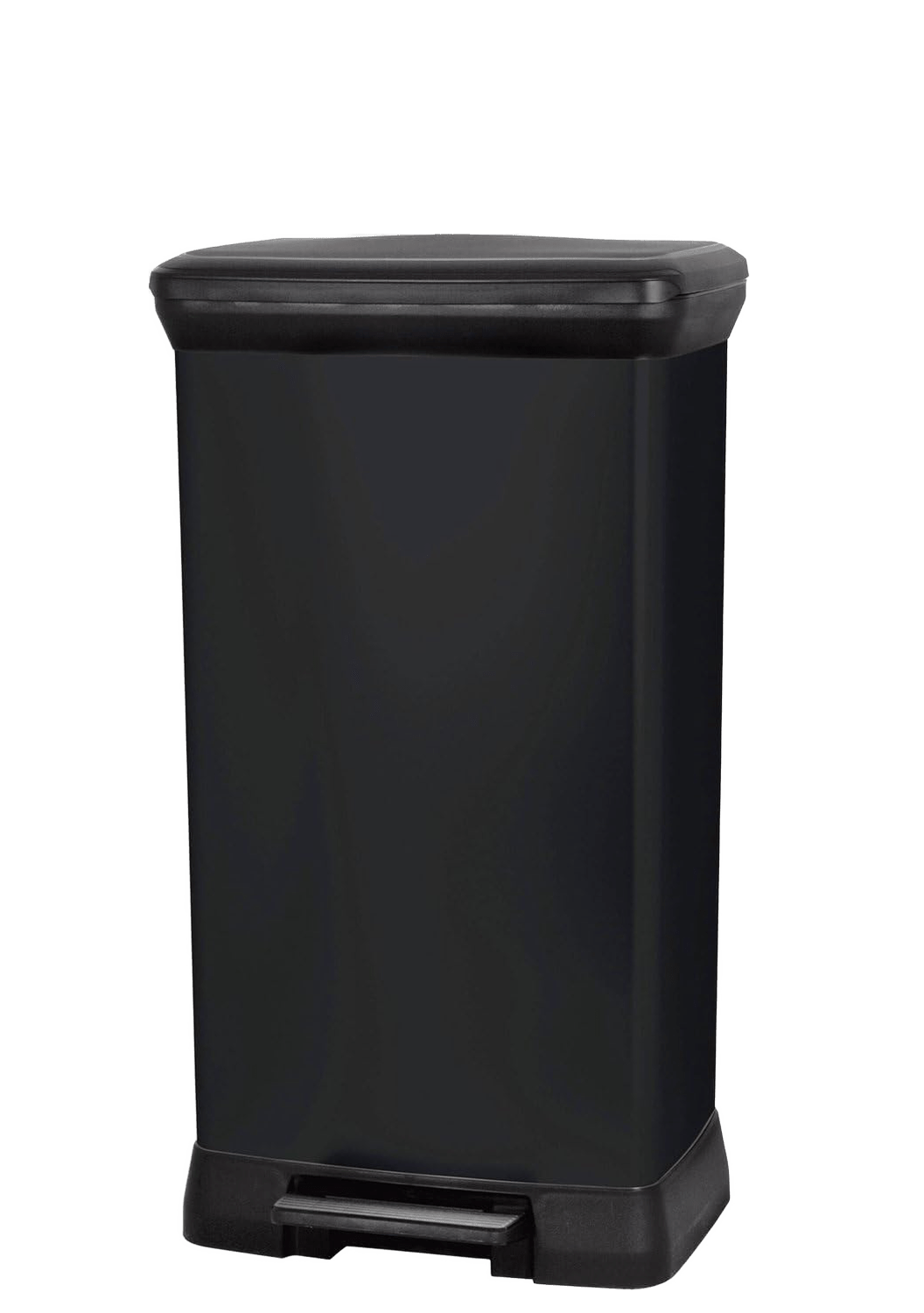 Curver Deco Pedal Bin - 50L - Black - mazeproducts