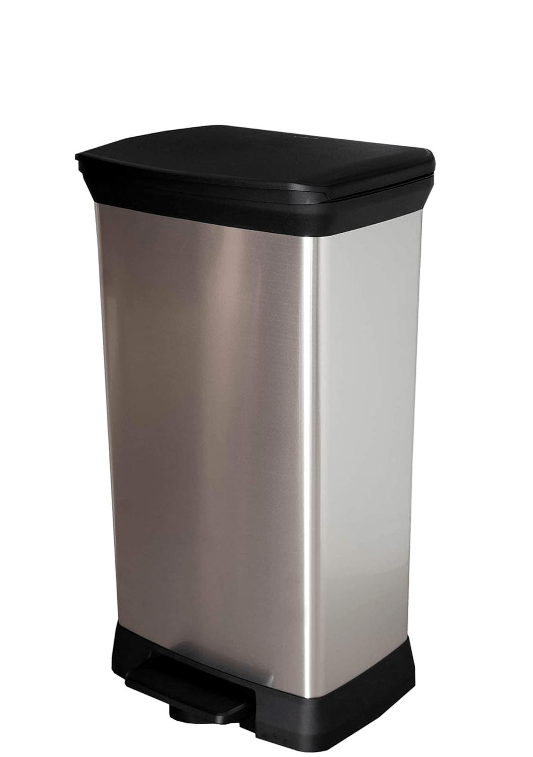 Curver Deco Pedal Bin - 50L - Steel Look - mazeproducts