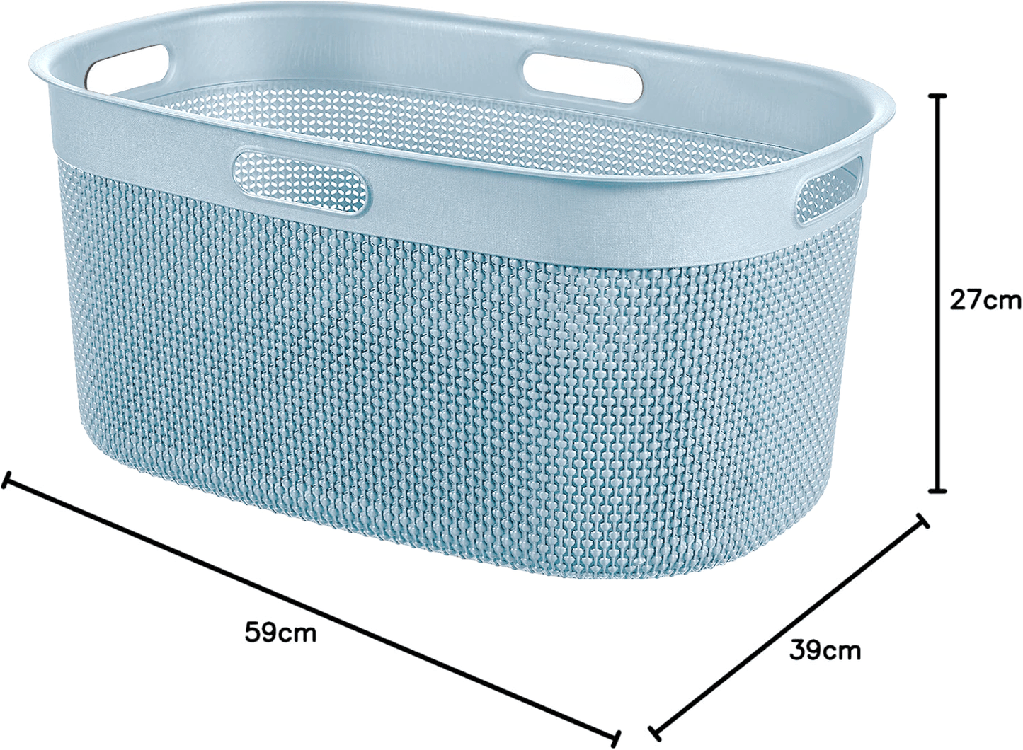 KIS Filo Laundry Basket (45L) - Light Blue - mazeproducts
