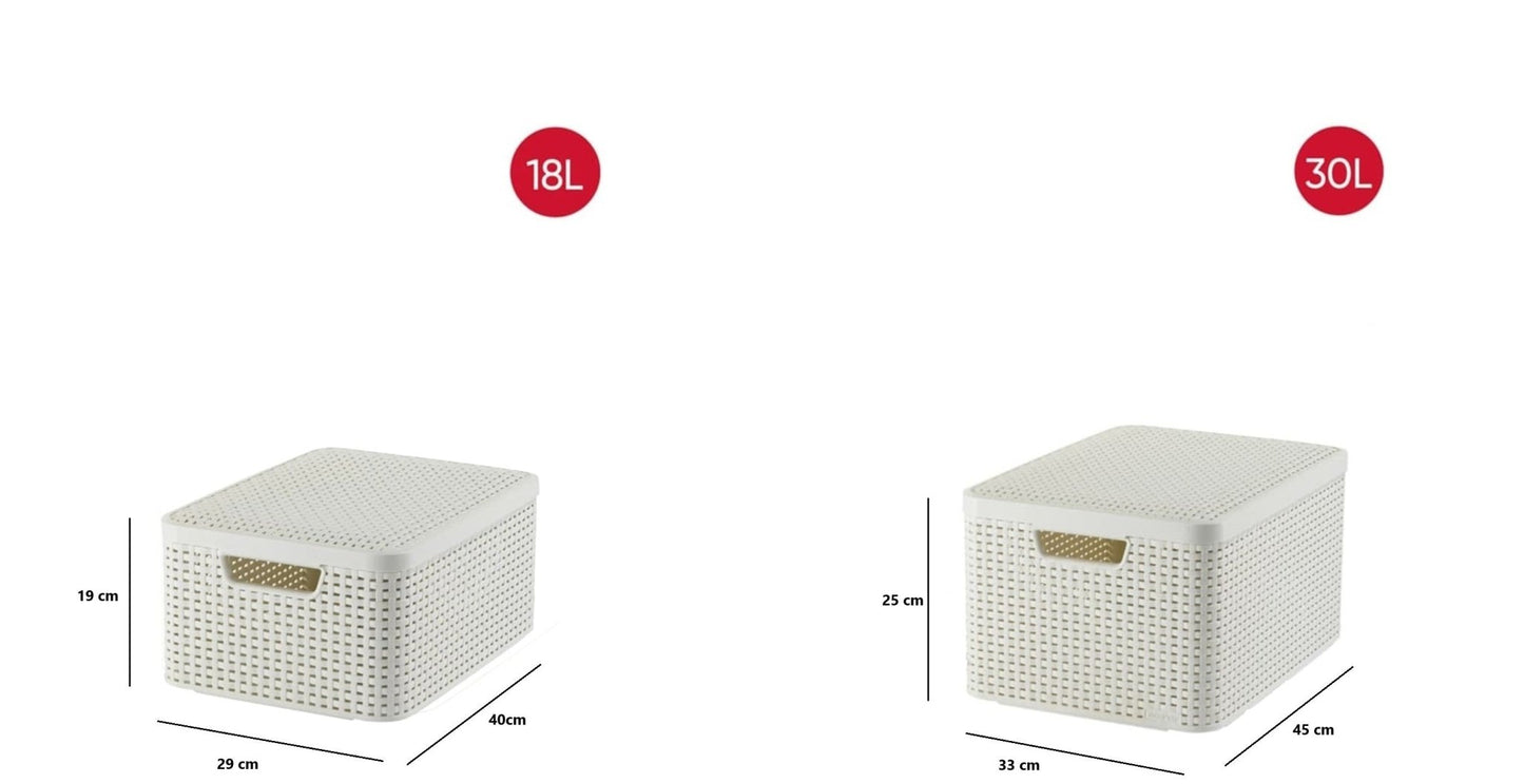 Curver Style Storage Box Set ( M+L) - mazeproducts