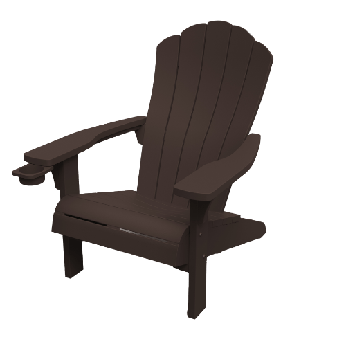 Keter Everest Adirondack Chair - Movable Cupholder - Brown - mazeproducts