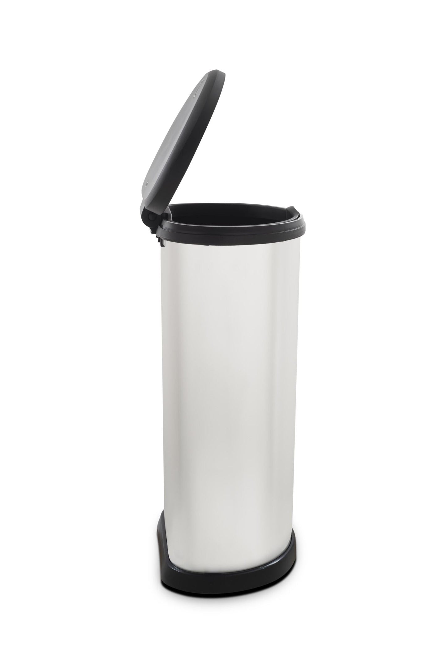 Curver Deco Touch Bin - 40L - Steel Look - mazeproducts
