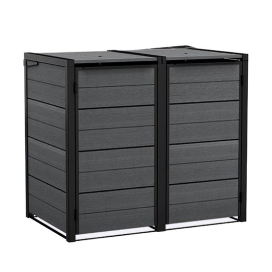 Keter Hideaway - 2 Bin (Grey) - mazeproducts