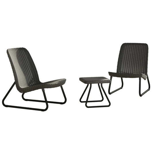 Keter Rio Patio Furniture Set - Graphite - mazeproducts