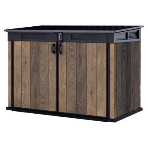 Keter Signature Horizontal Shed - Walnut Look 2020L - mazeproducts