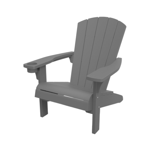 Keter Alpine Adirondack Chair - Grey - mazeproducts