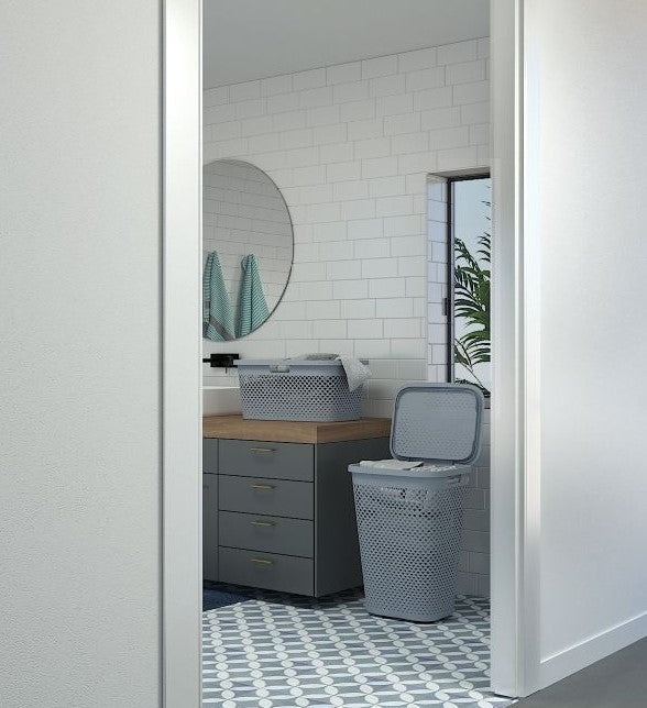 Curver Pure Laundry Hamper - Blue - mazeproducts