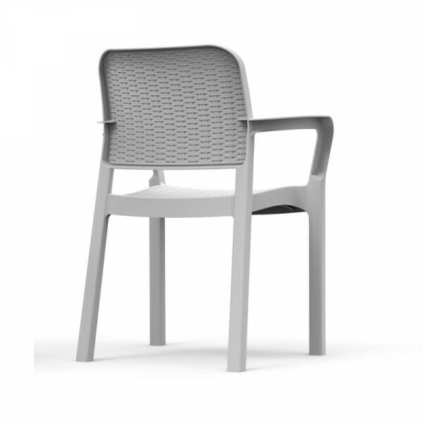 Keter Bella Dining Chair - White - 6 PACK - mazeproducts