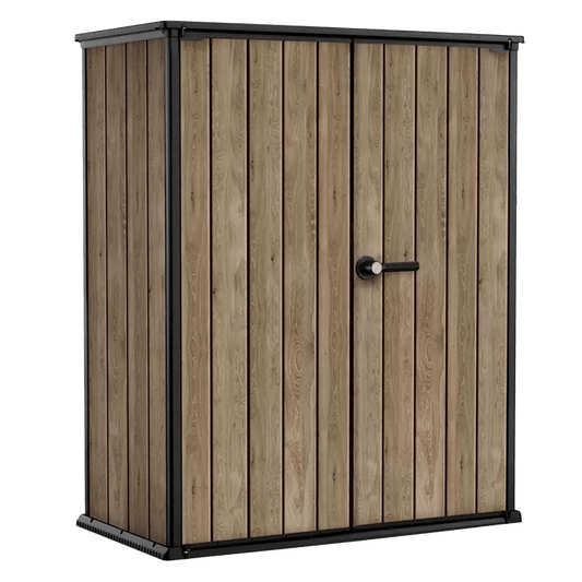 Keter Signature Vertical Shed - Ashwood Look - mazeproducts