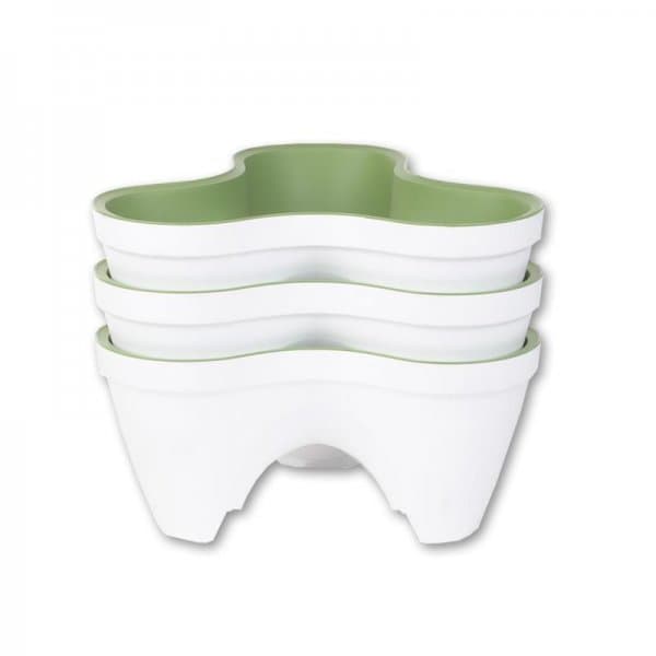 Keter Ivy Planter - White / Green - 3 Pack - mazeproducts
