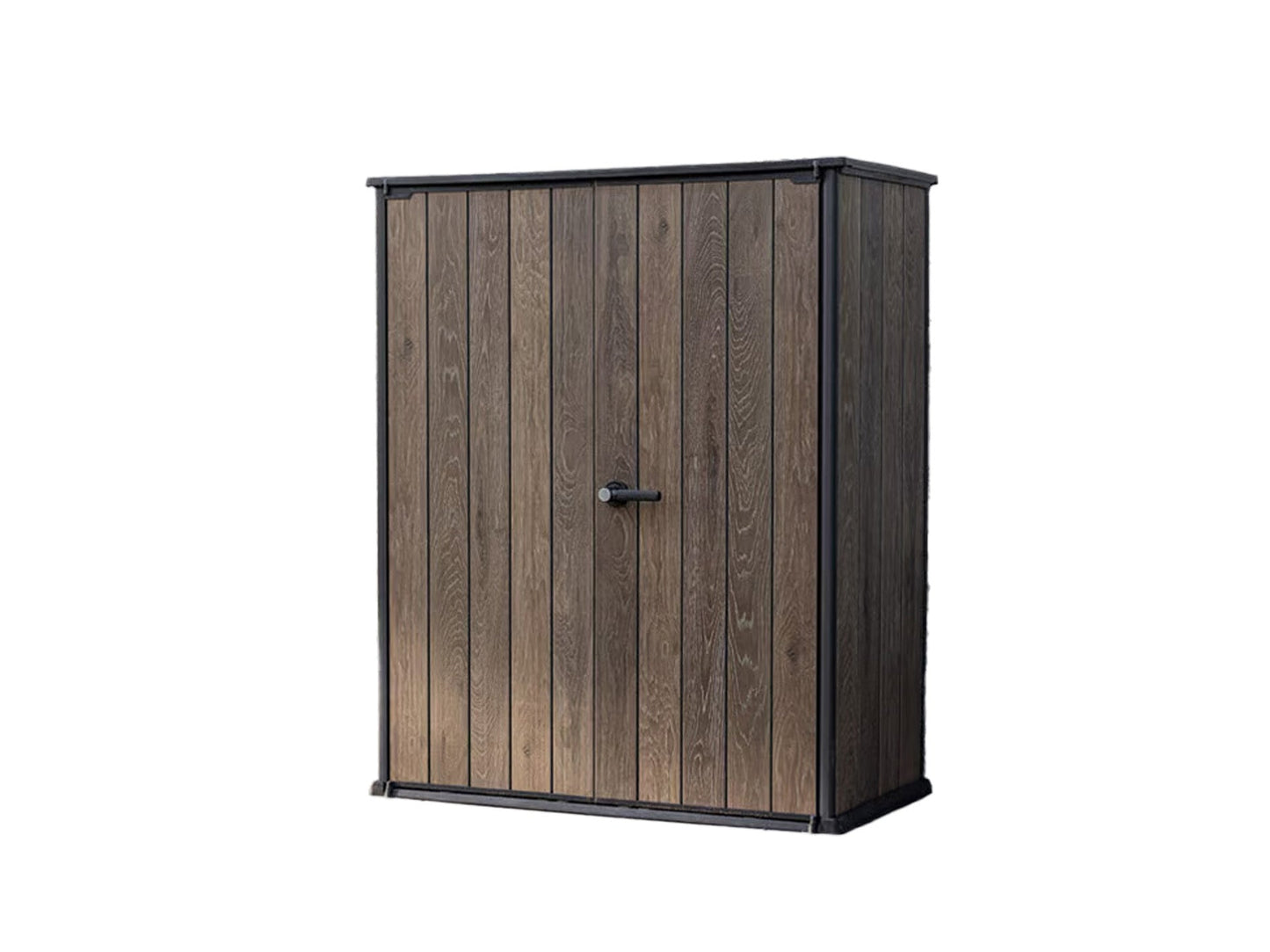 Keter Signature Vertical Shed - Walnut Look - mazeproducts