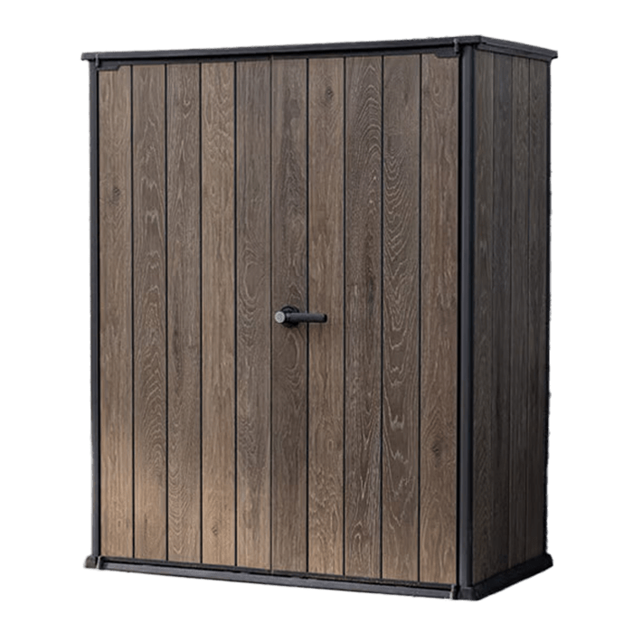 Keter Signature Vertical Shed - Walnut Look – mazeproducts Keter Signature Vertical Shed - Walnut Look – mazeproducts