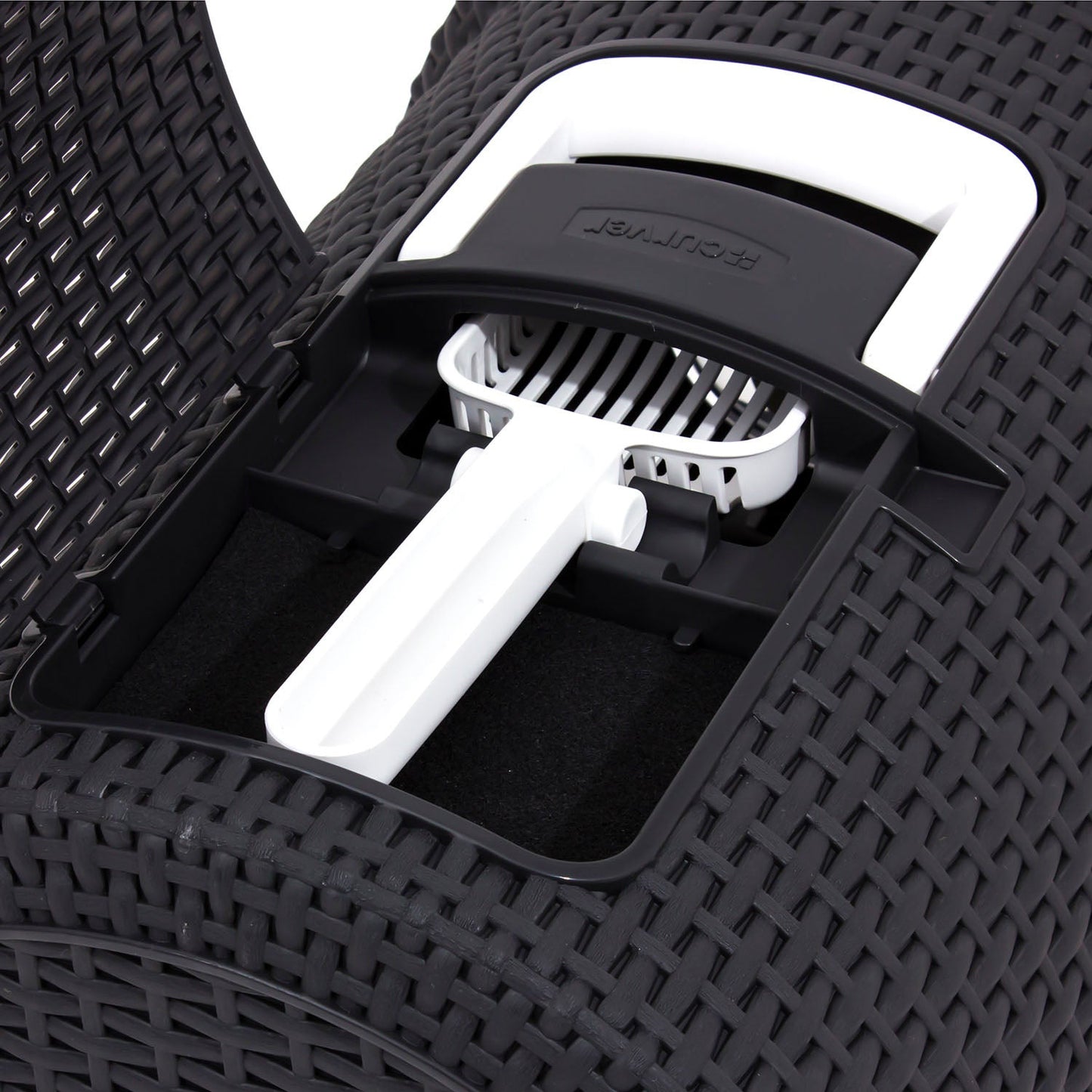 Curver Rattan Style Cat Litter Box - Graphite