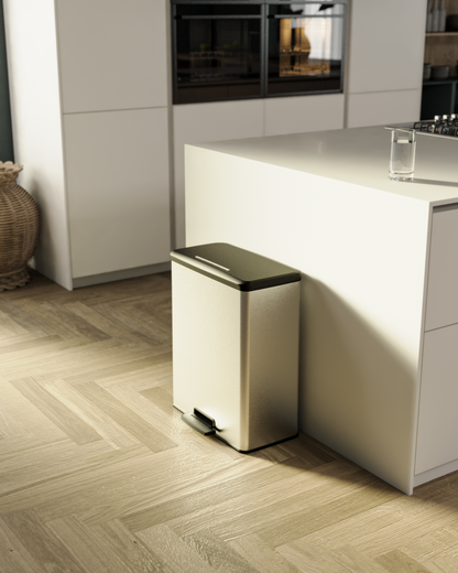 Curver Deco Duo Bin – 2 X 26L – Steel Look