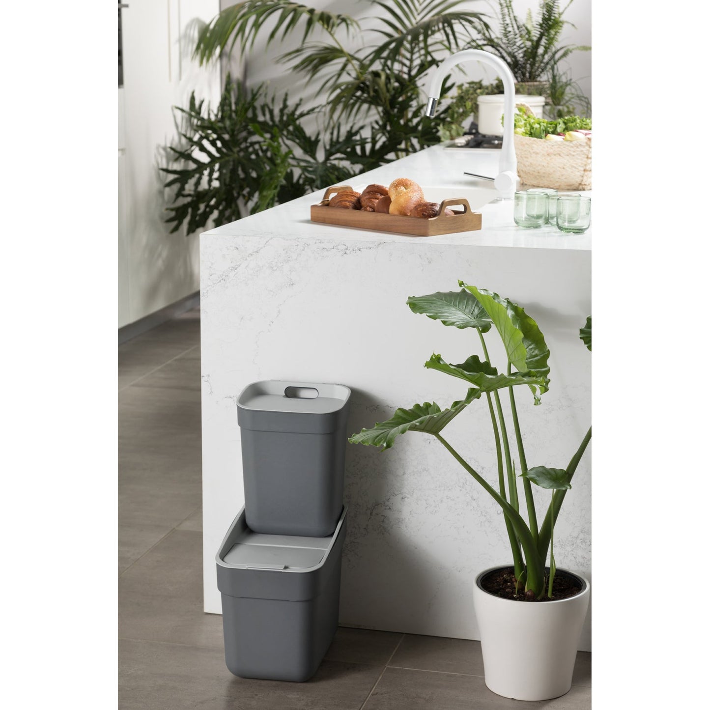 10L Ready to Collect Waste Separation Bin - Dark Grey