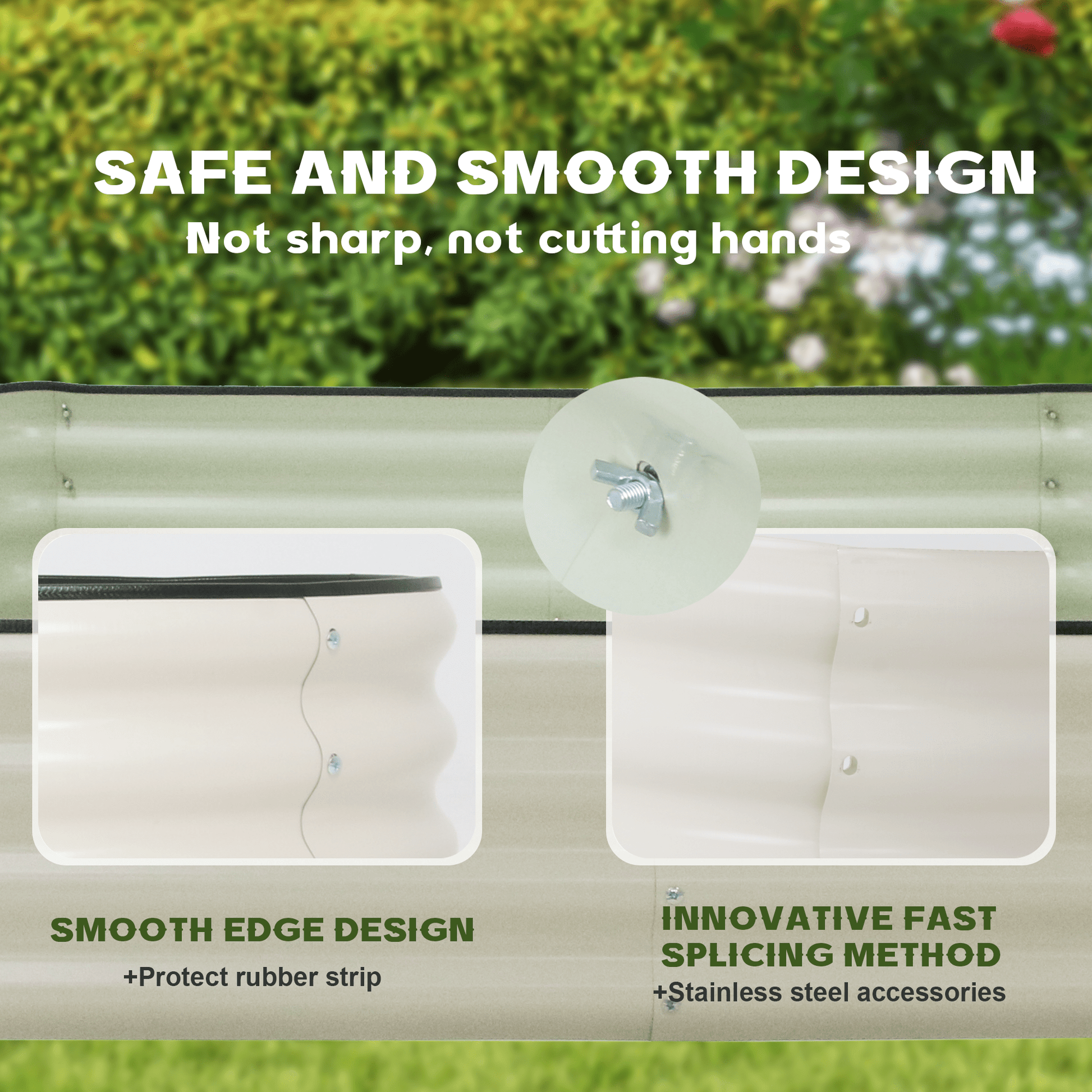 Raised Bed (1.25m2 - Height 43cm) with Net Crop Cage (1.25m2 x 1.8m High) - mazeproducts