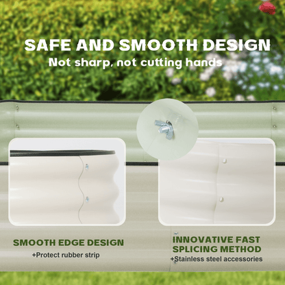 Raised Garden Bed (Height 43cm) with 3m Net Tunnel - mazeproducts