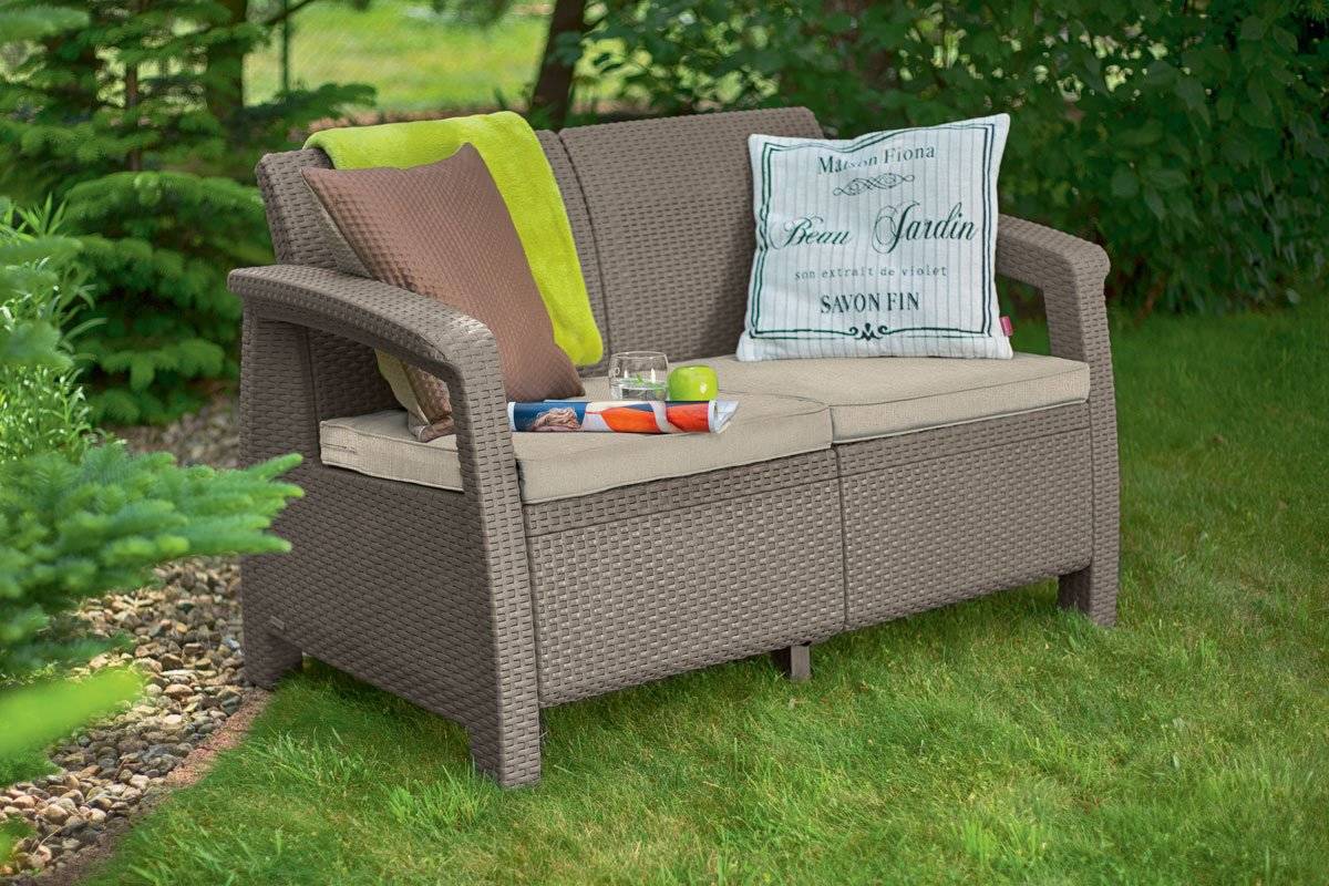Keter Corfu 4 Seater Lounge Set - Cappuccino