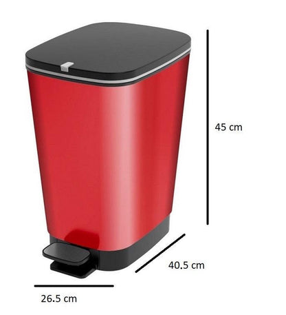 PRE ORDER: SEP. - Curver Chic 35L Pedal Bin  - Red