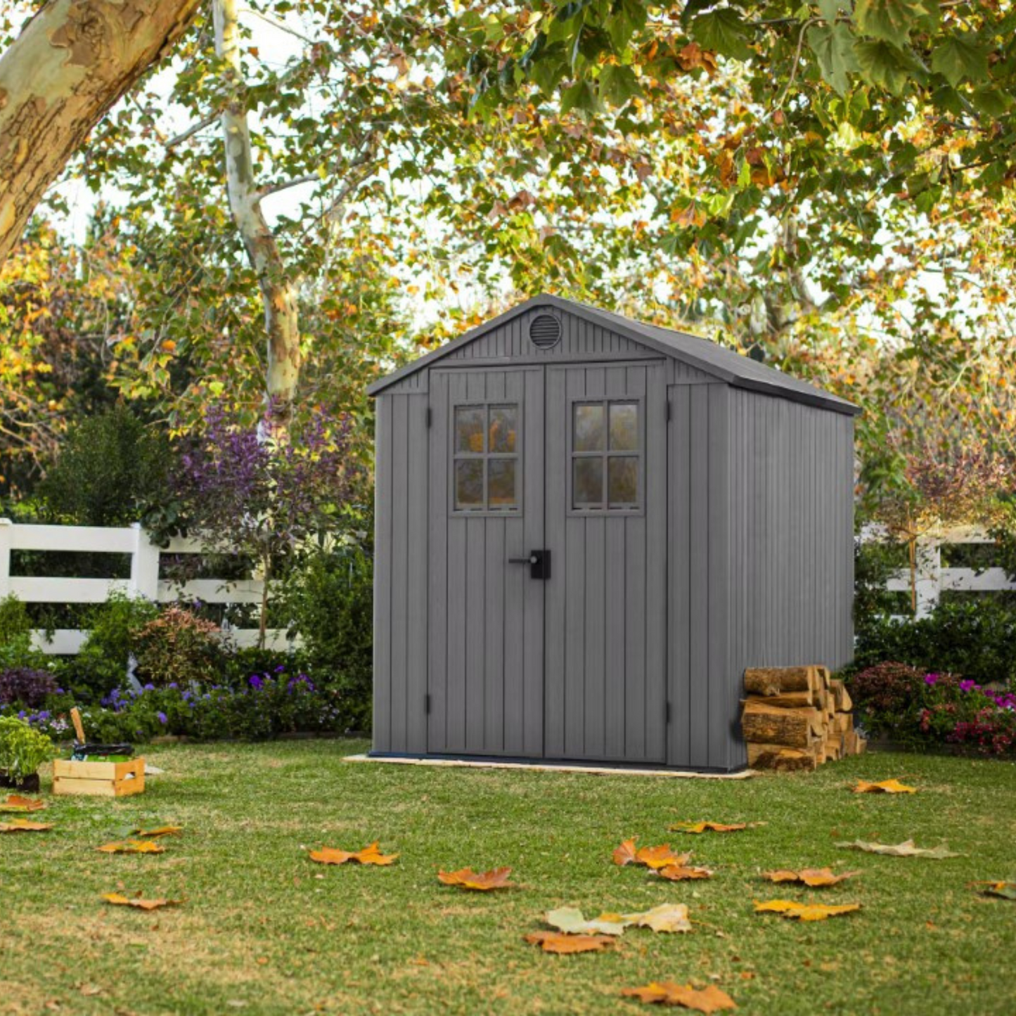 Keter Darwin 6x8 Garden Shed - Grey (1.9 x 2.4m)