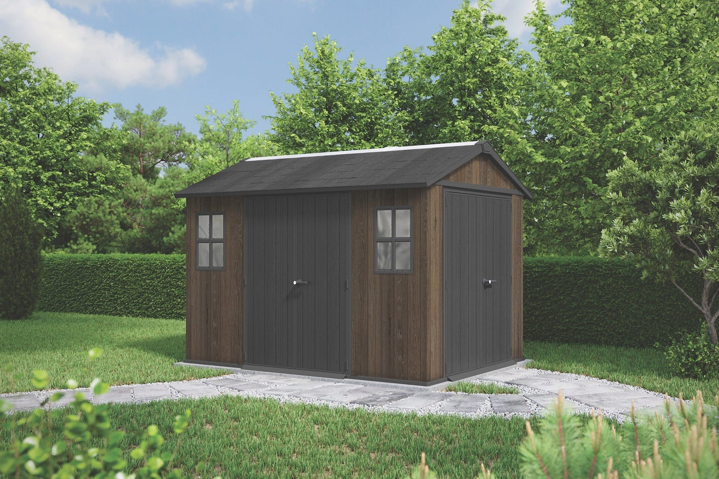 PRE ORDER: OCT. - Keter Apex Double Door Shed 7.5x11 (2.3 x 3.4m)