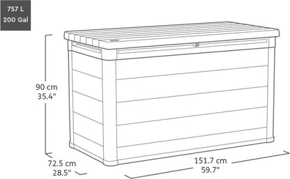 Keter Cortina 757L Storage Box - Grey