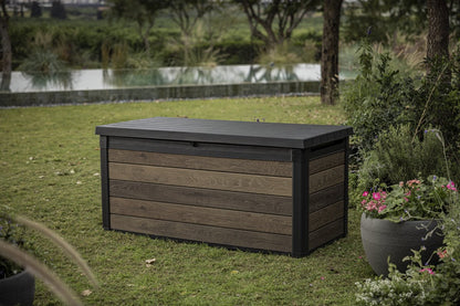 PRE ORDER: OCT. - Keter Signature 570L Storage Box - Walnut Look